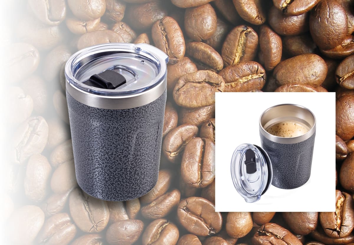 Taza térmica Troika  para bebidas calientesTitanio5