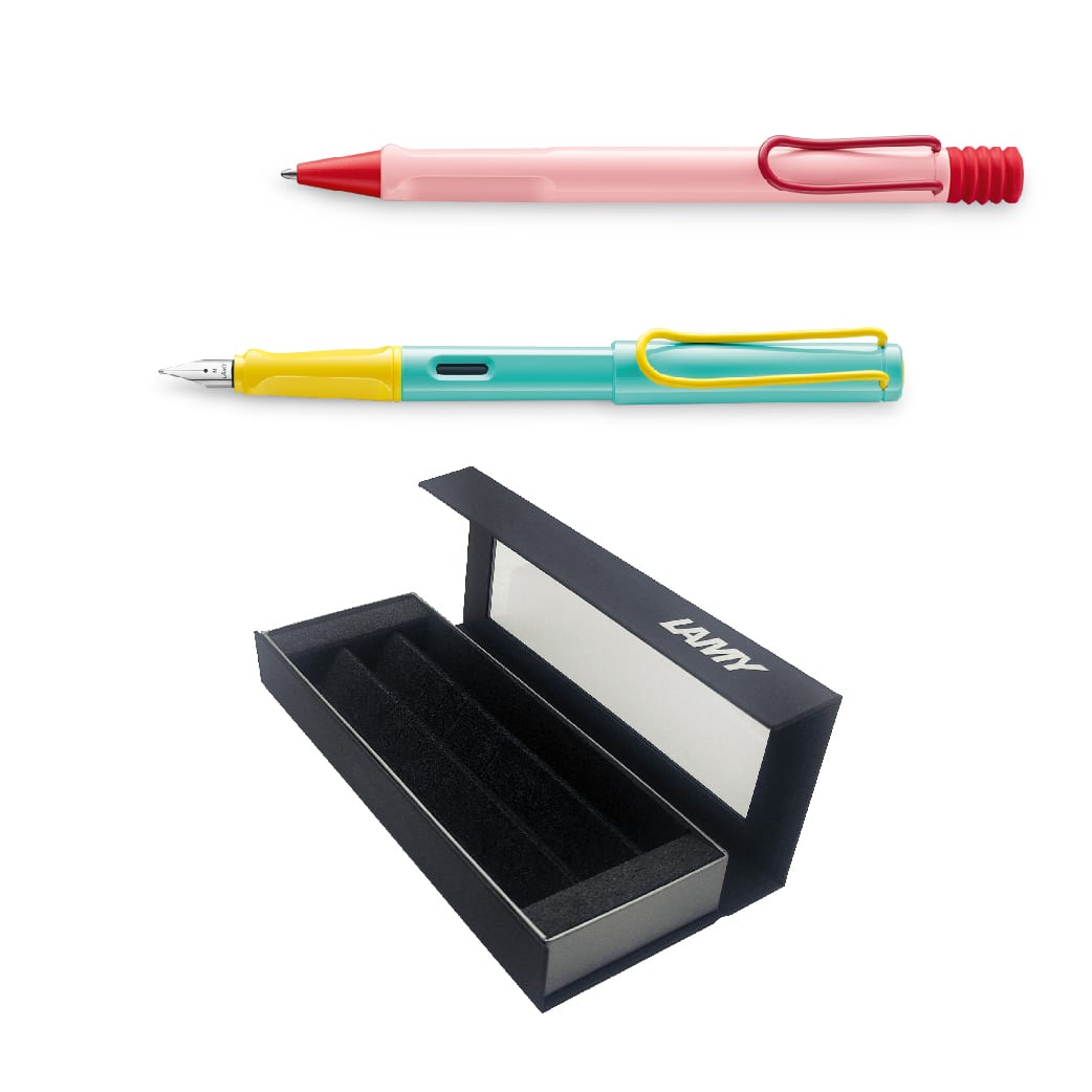 Set Edicion Especial Lamy Safari Piña/Cherry Pluma + Boligrafo1
