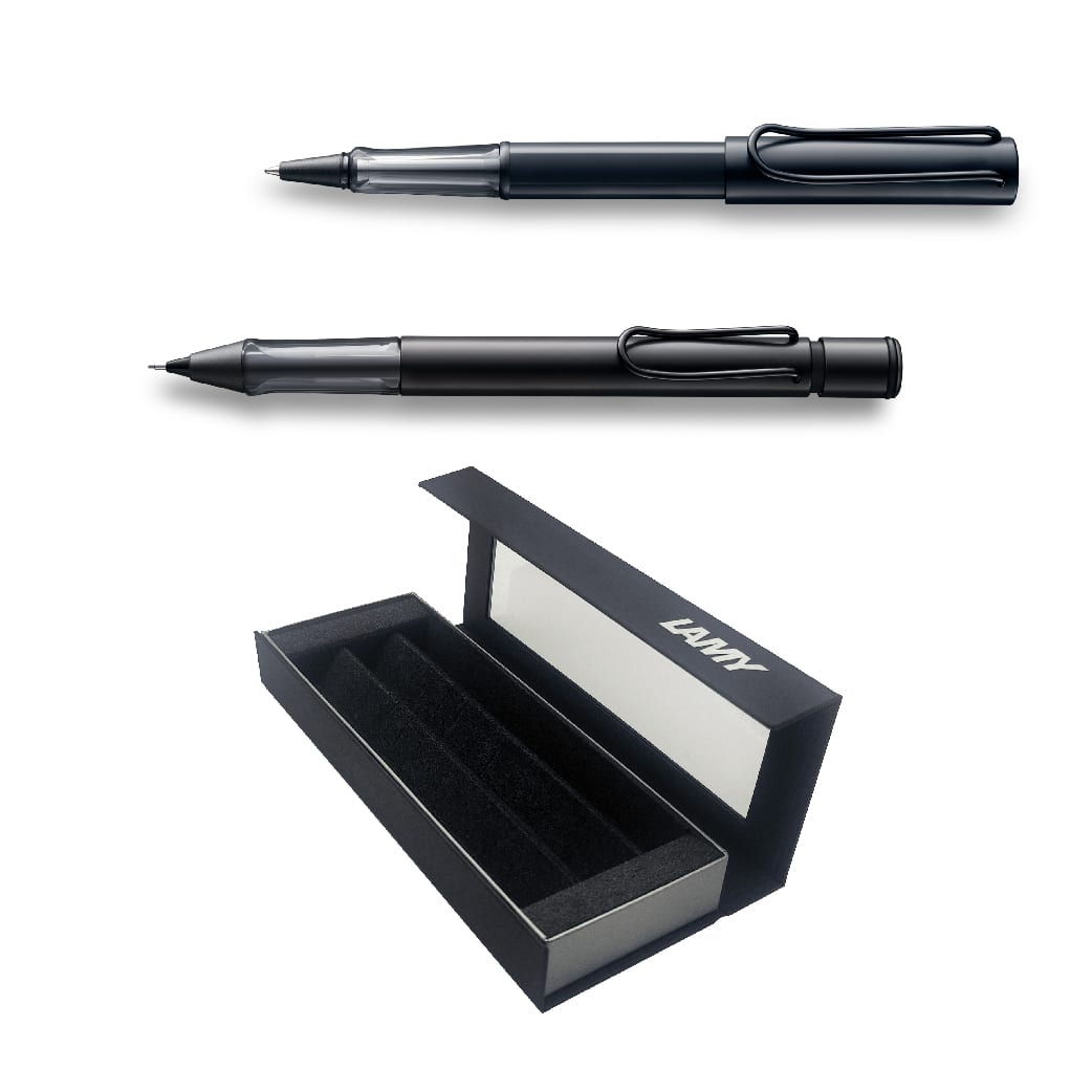 Set Lamy Al-Star Black Rollerball + Portaminas1