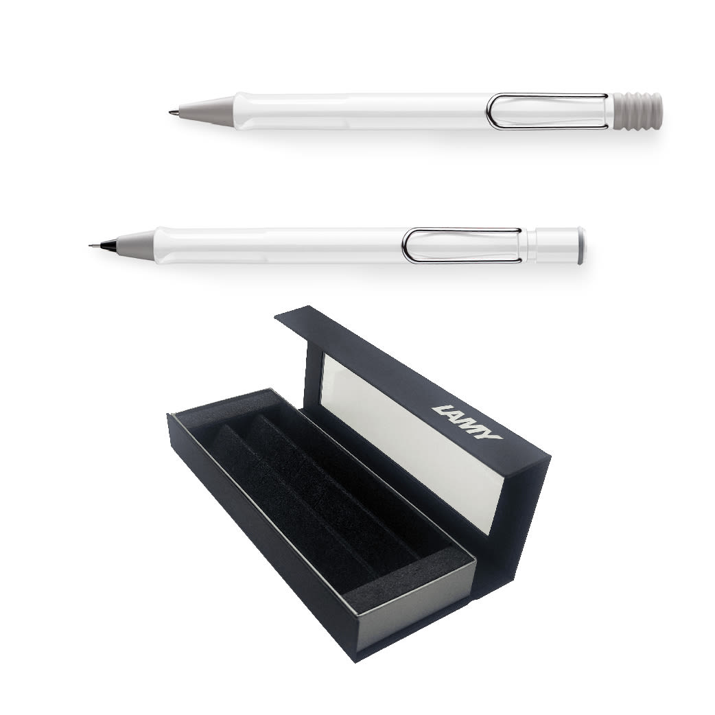 Set Lamy Safari Boligrafo + Portaminas Color Blanco1