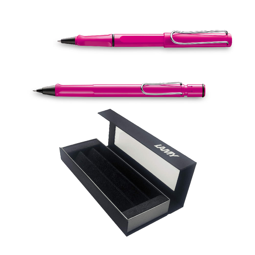 Set Lamy Safari Rollerball + Portaminas Color Pink1