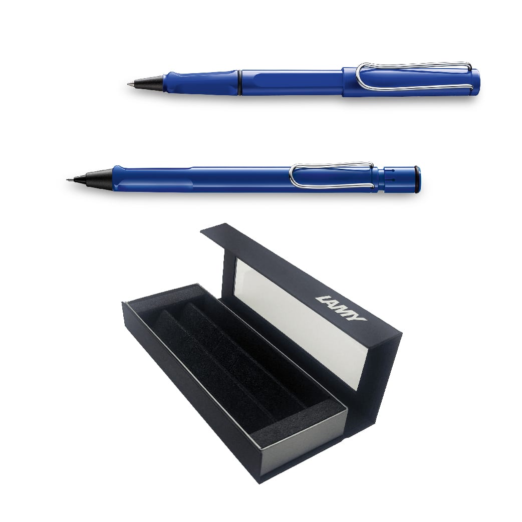 Set Lamy Safari Rollerball + Portaminas Color Azul1