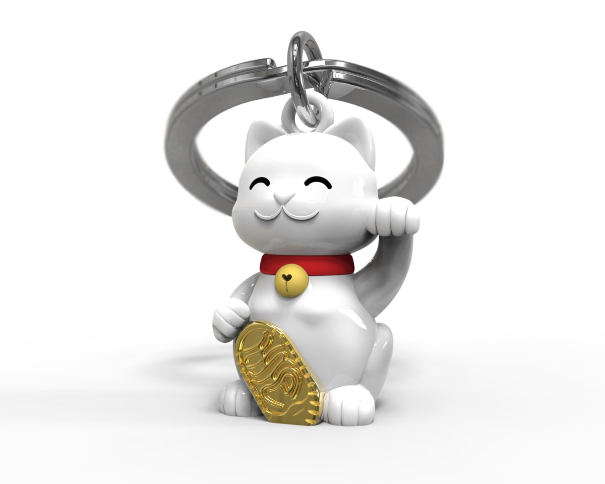 Metalmorphose® Llavero Vectorbox - Gato de la suerte1