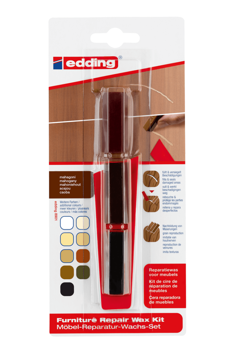 Cera reparadora muebles de madera Edding E-8901/3 madera Caoba1
