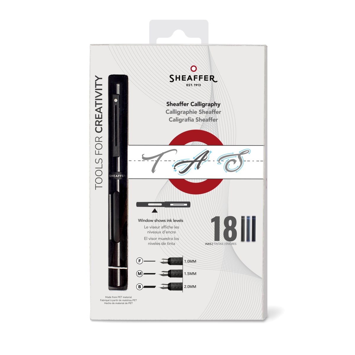 Kit de Caligrafía Sheaffer negro,punto fino,mediano y grueso1