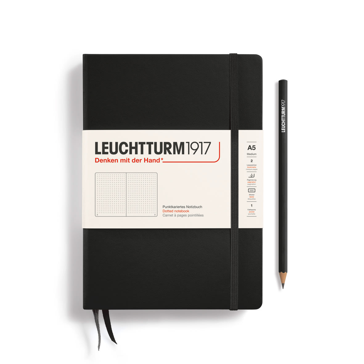 Libreta Leuchtturm1917 tapa dura A5 Pu Black1