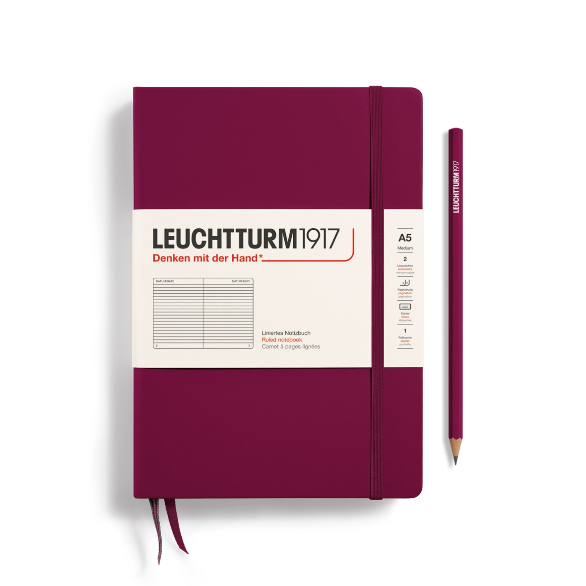 Libreta Leuchtturm1917 tapa dura A5 Li Port Red5