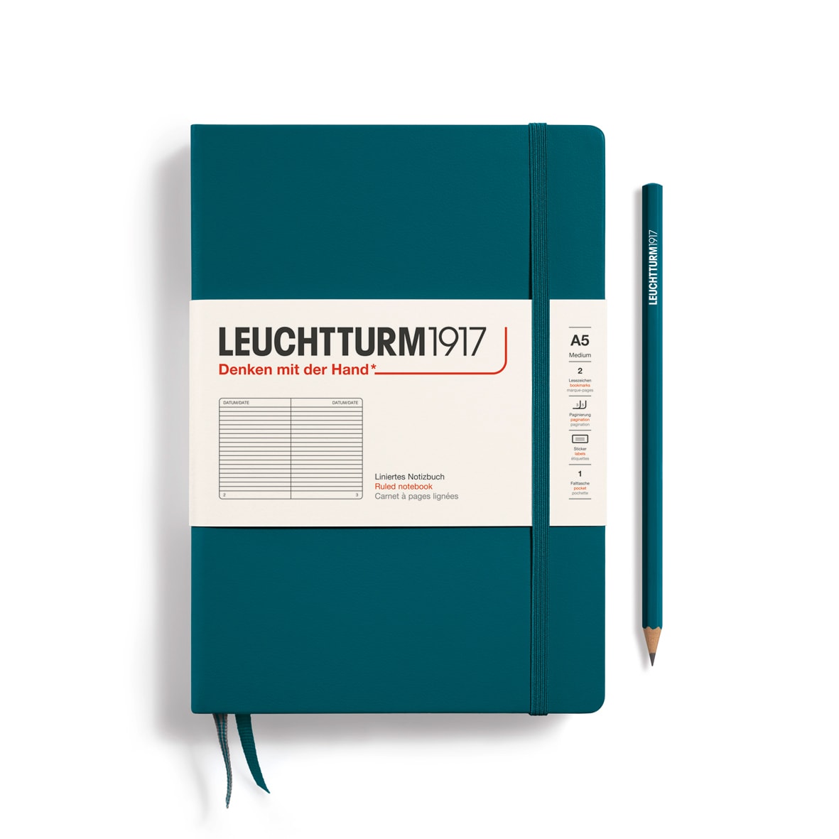 Libreta Leuchtturm1917 tapa dura A5 Li Pacific Green1