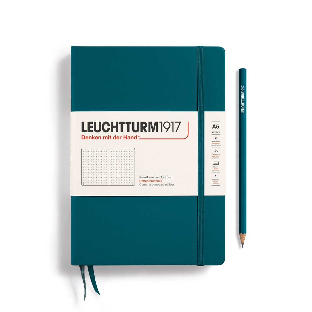 Libreta Leuchtturm1917 tapa dura A5 Pu Pacific Green5
