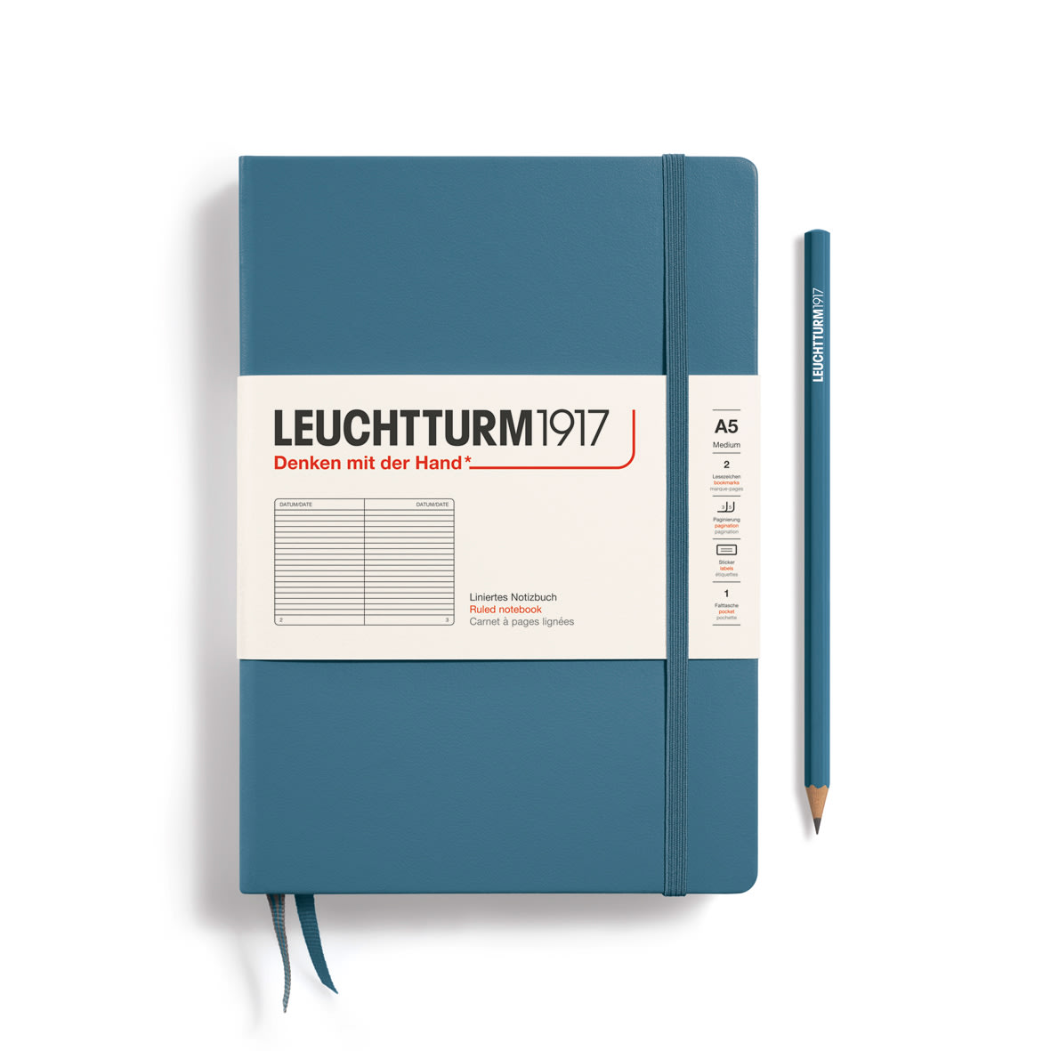 Libreta Leuchtturm1917 tapa dura A5 Li Stone Blue