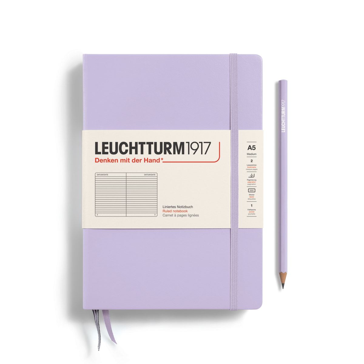 Libreta Leuchtturm 1917 tapa dura A5 Li Lilac