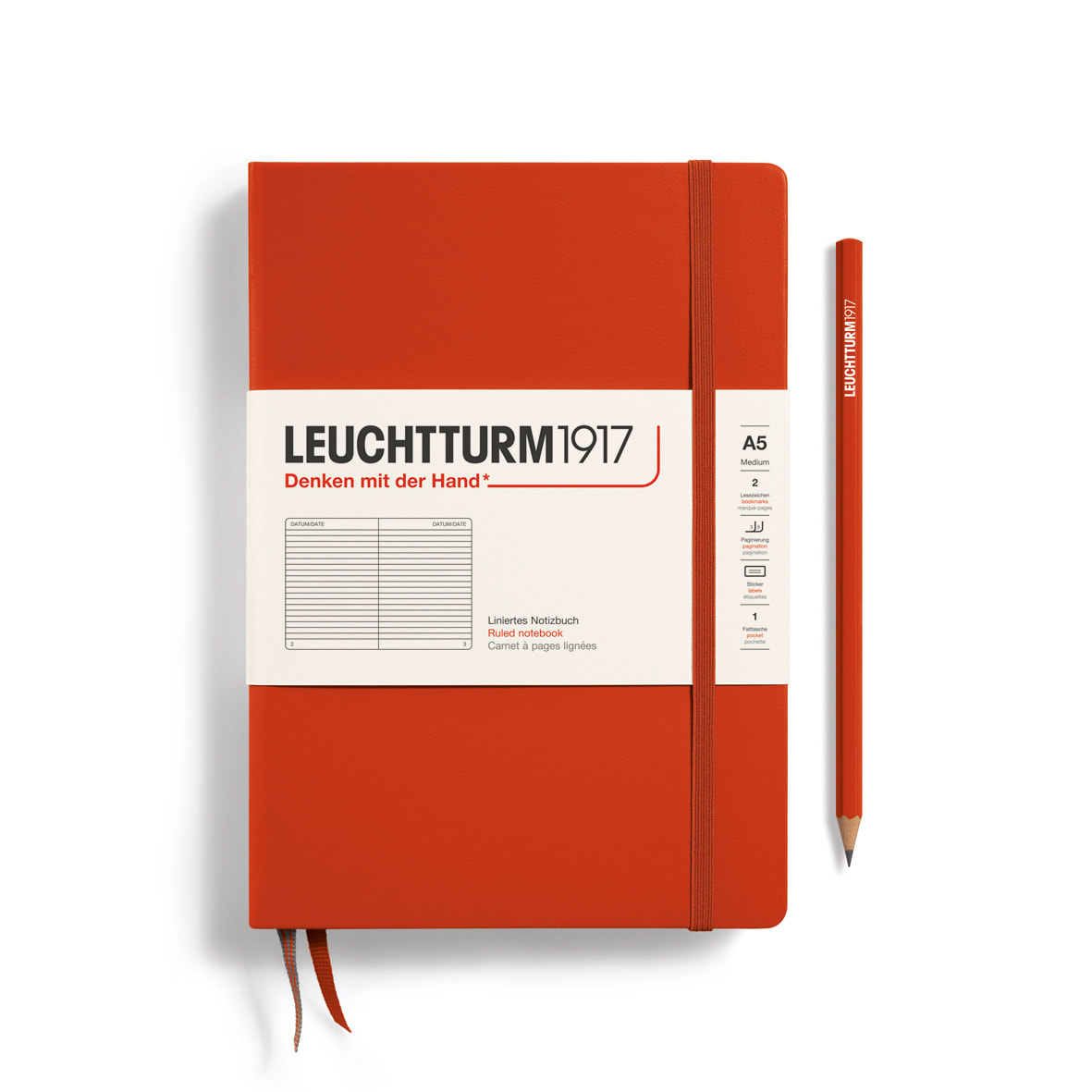 LibretaLeuchtturm1917 tapa dura A5 Li Fox Red5