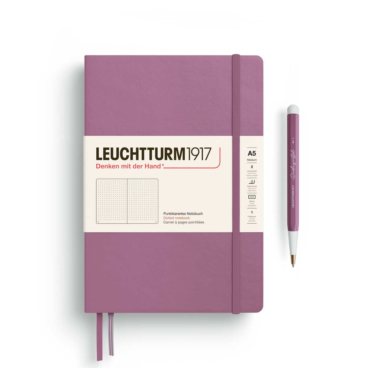 Libreta Leuchtturm1917 tapa dura A5 Pu Dusty Rose5