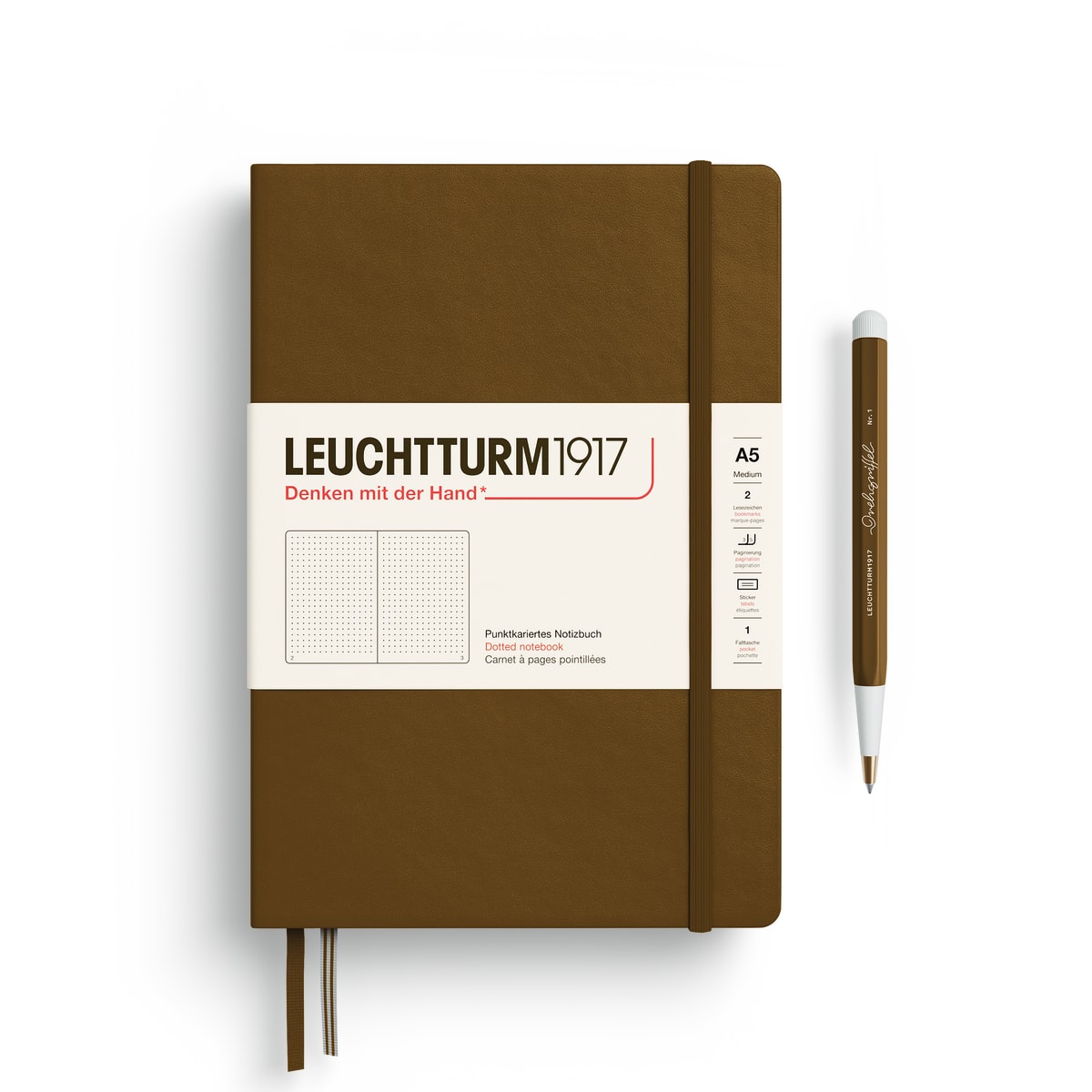 Libreta Leuchtturm1917 tapa dura A5 Pu Spice Brown