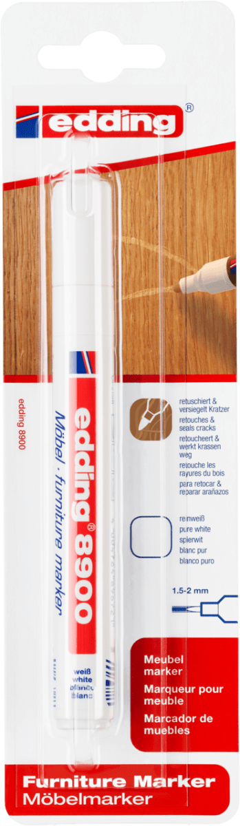 Marcador lacado para muebles Edding E-8900 Blanco