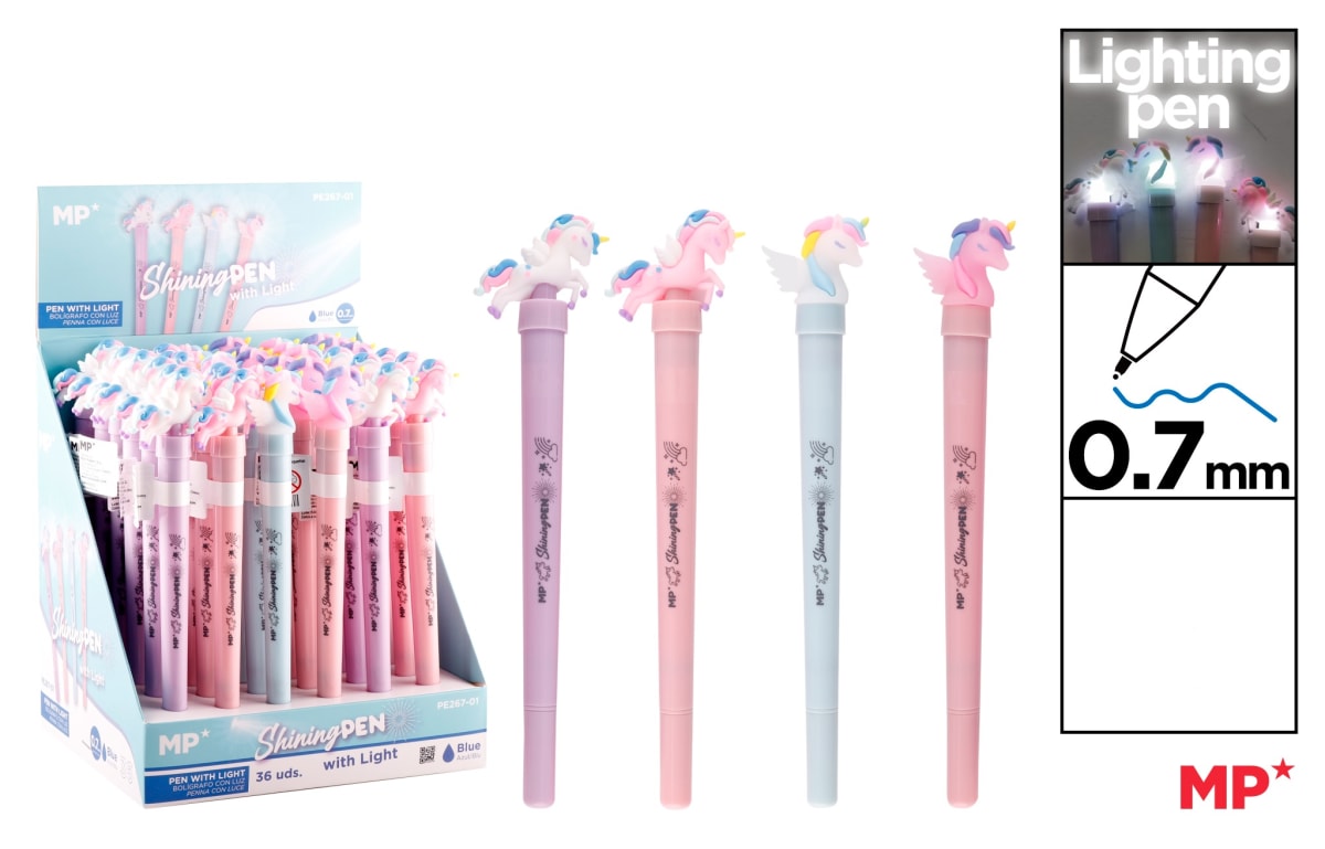 Bolígrafo 0,7 Fantasía Con Luz Pony1