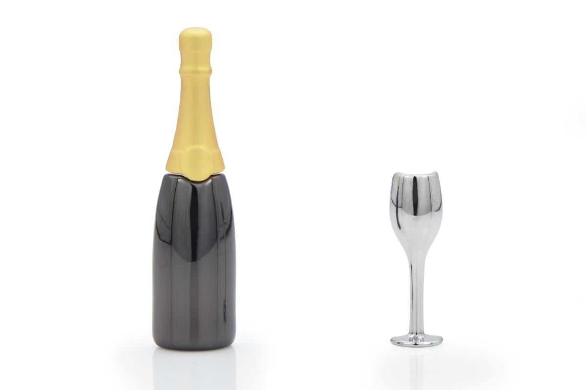 Metalmorphose® Set de 2 Pins - Vino y copa