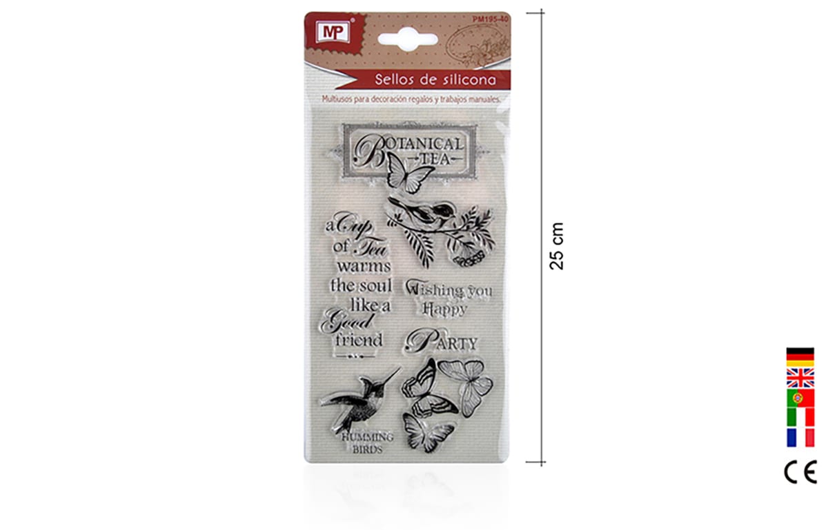 Set Timbres De Silicona P/Scrapbooking #40 Botanica/Avesdo1