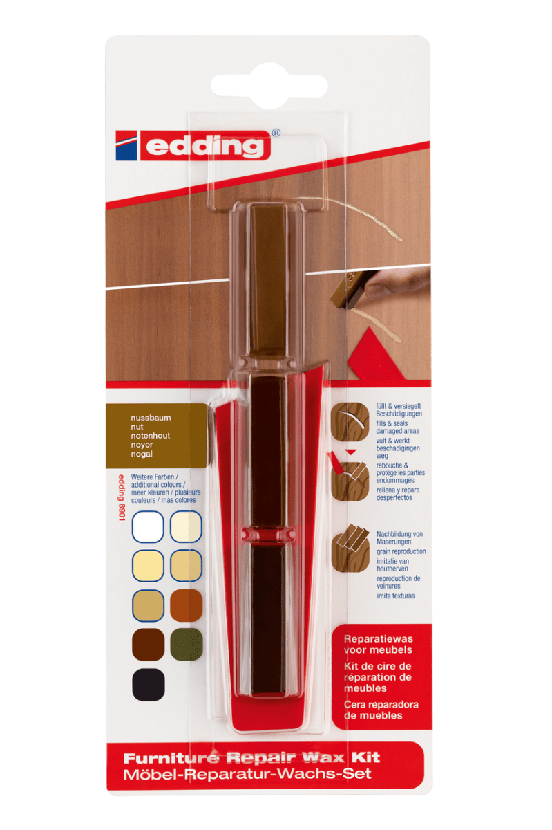 Cera reparadora muebles de madera Edding E-8901/3 madera Nogal1