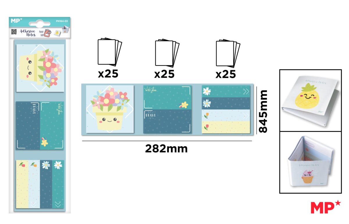 Block De Notas Adhesivas Flores (MP)1