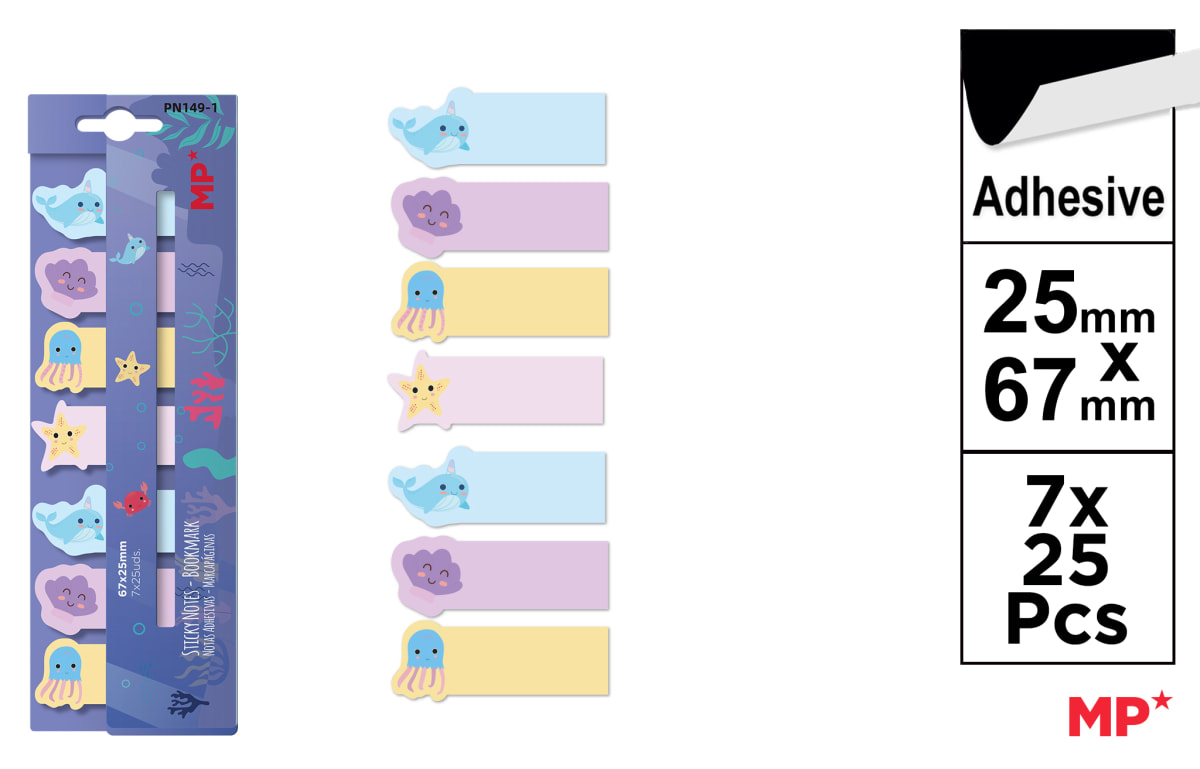 Notas Adhesivas Decoradas Animales Marinos (MP)1