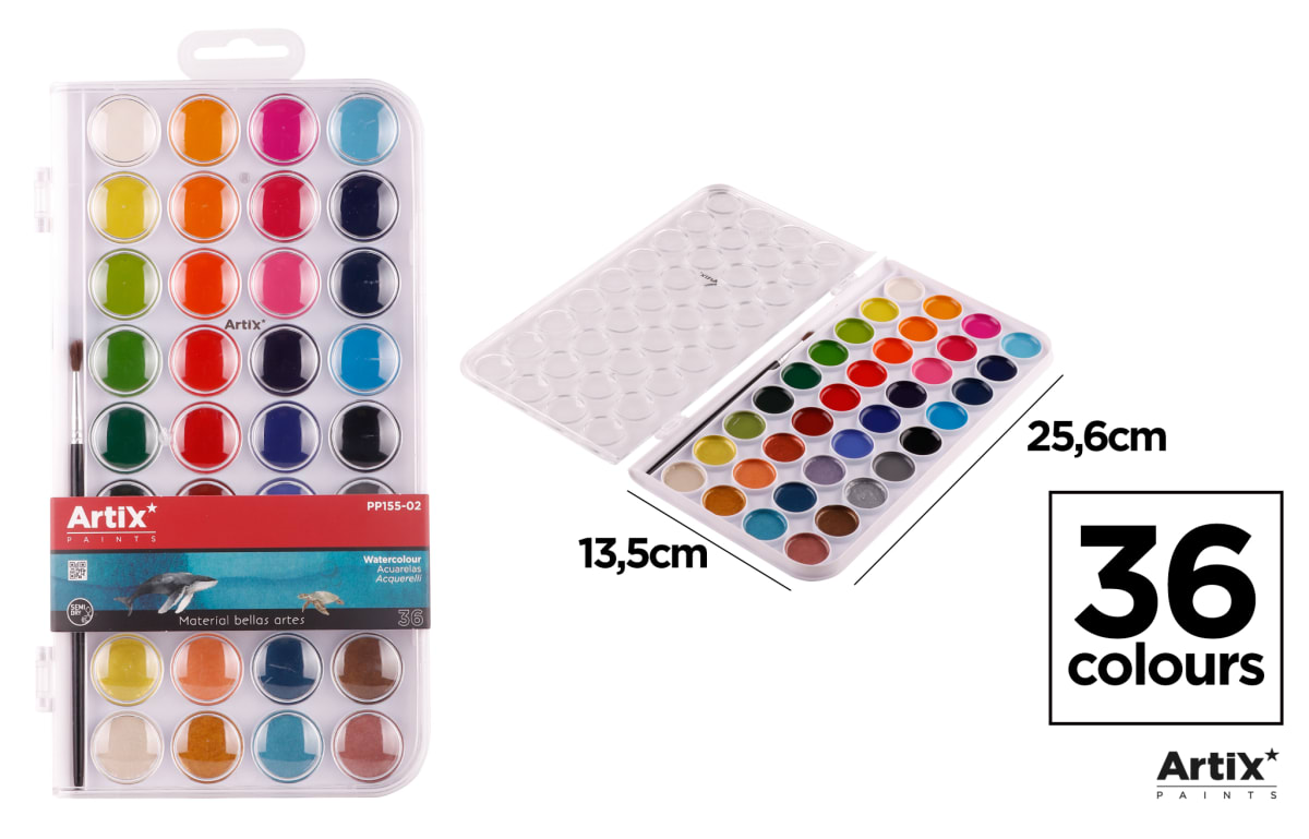 Pintura Acuarelas Semi Seco 36 Uds. (MP)1