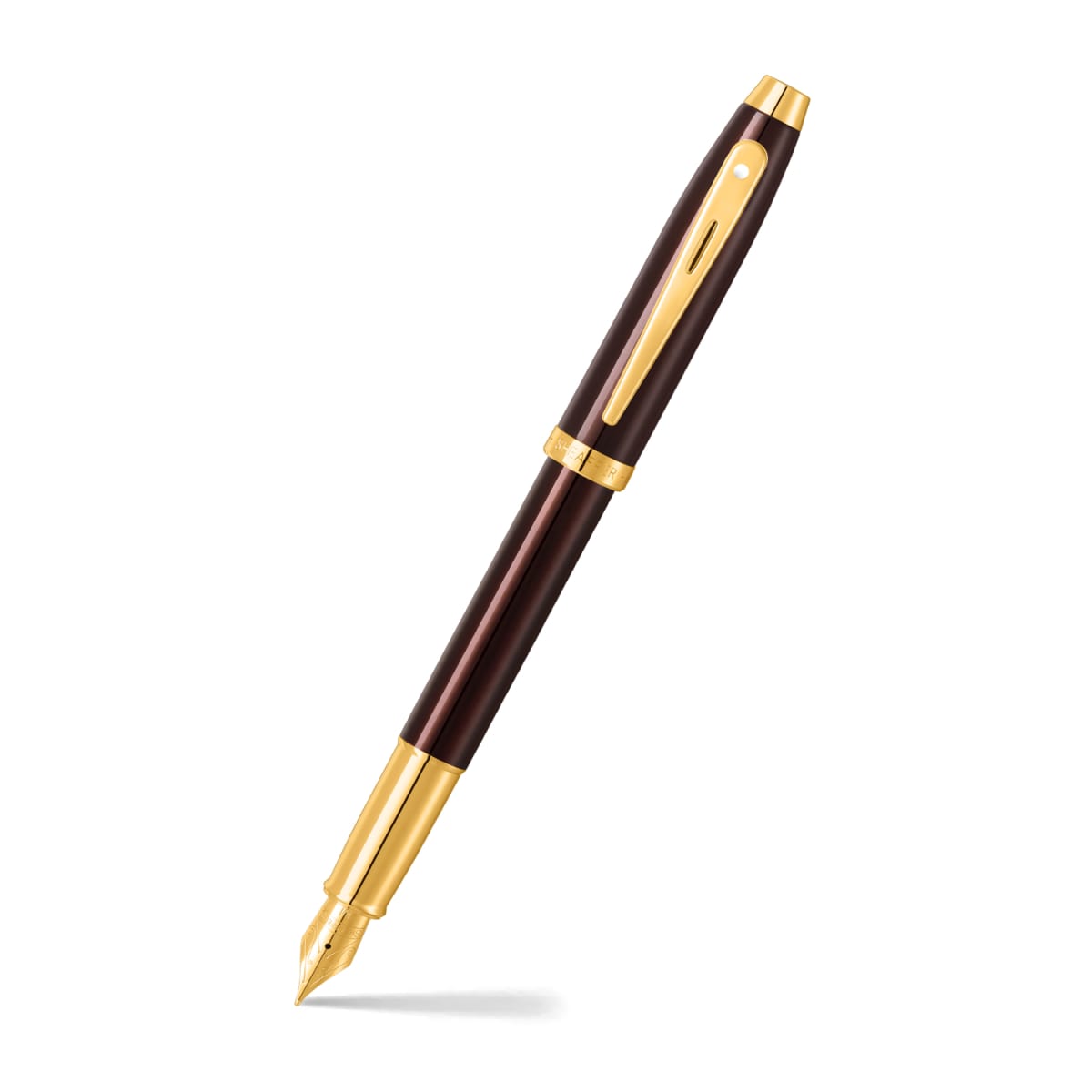 Pluma Fuente Sheaffer Serie 100 GT punto medio cafe1