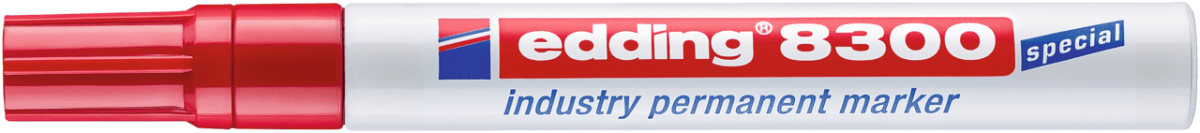 Marcador permanente industrial edding 8300 Rojo1