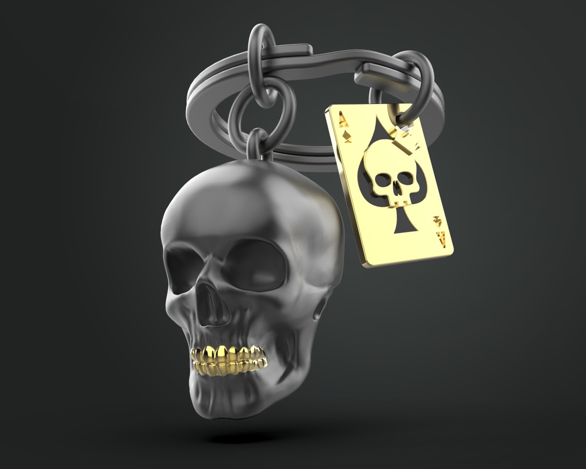 Metalmorphose® Llavero Vectorbox - Calavera2