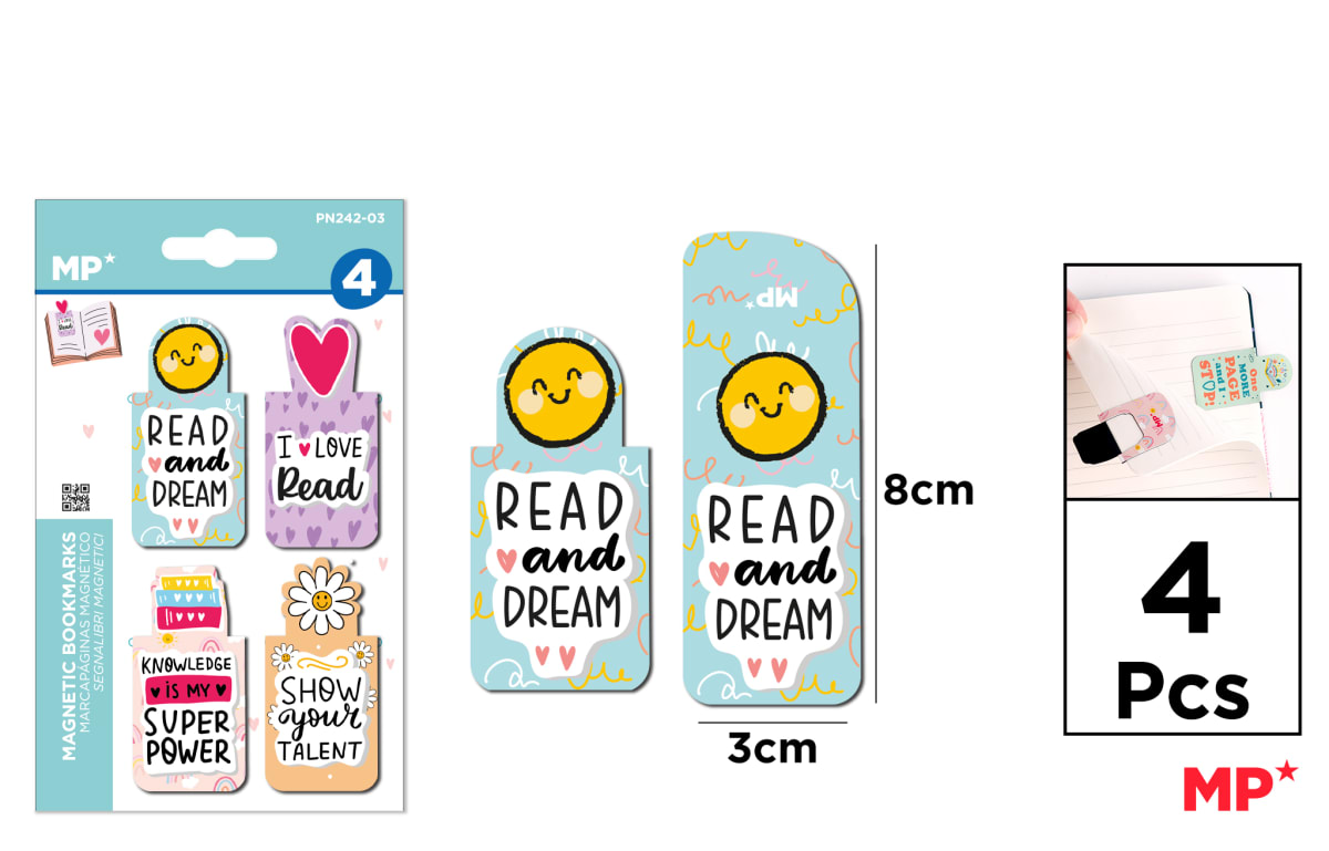 Marcapáginas Magnético Emoji 4 Un. (MP)1