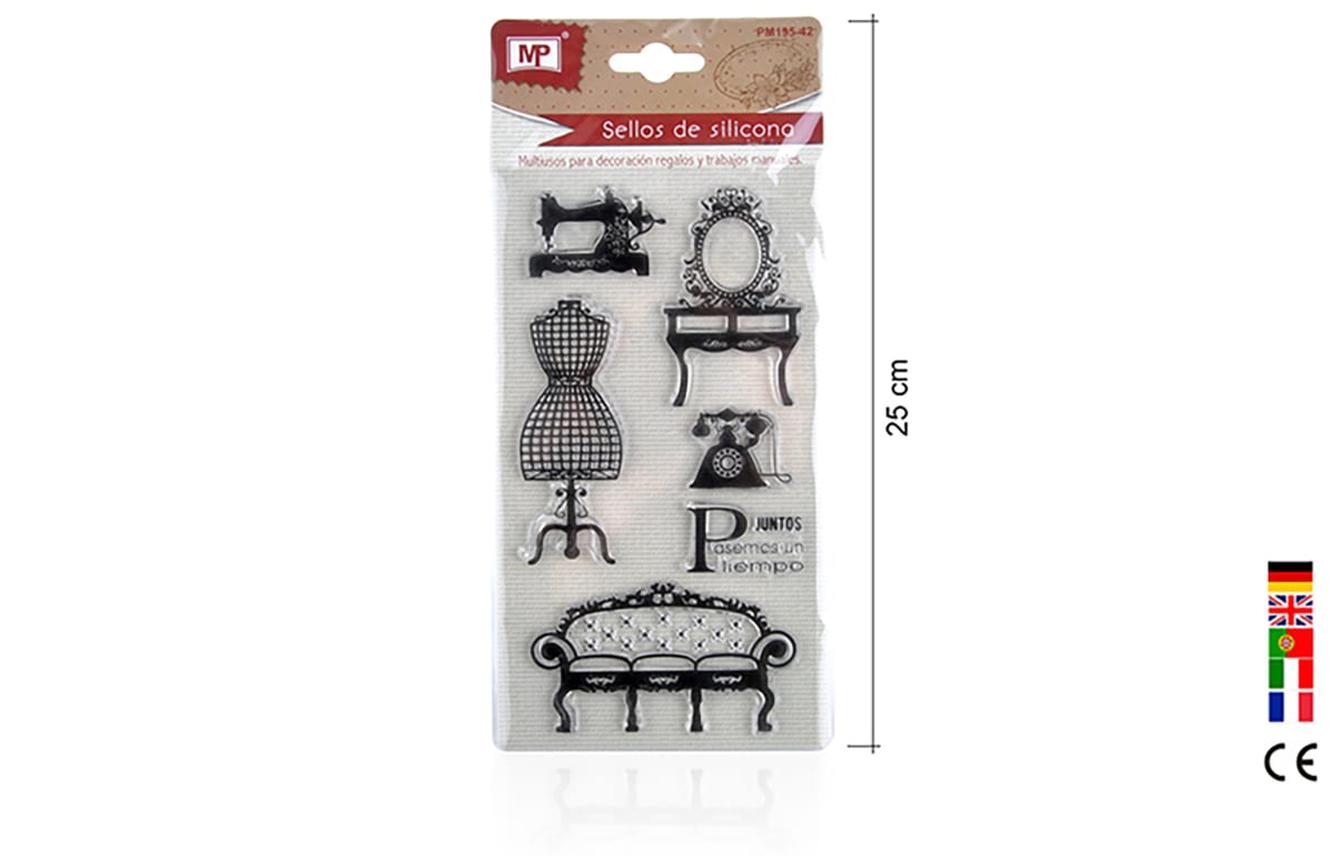 Set De Timbres De Silicona P/Scrapbooking #42 Costurado1