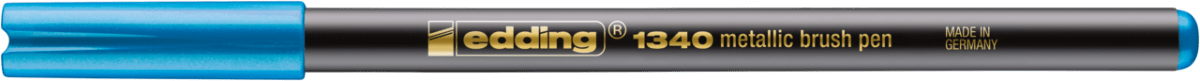Marcador punta pincel Edding-1340 Azul metalizado1