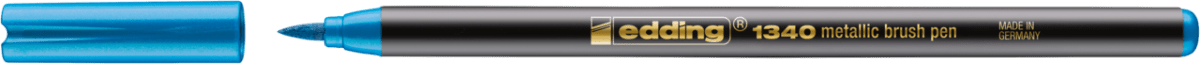 Marcador punta pincel Edding-1340 Azul metalizado2