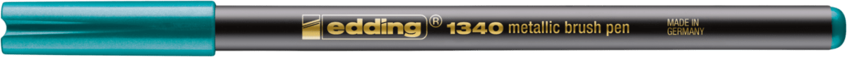 Marcador punta pincel Edding-1340 Verde metalizado1