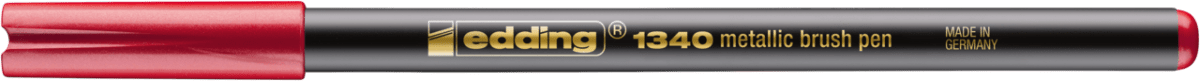 Marcador punta pincel Edding-1340 Rojo metalizado1