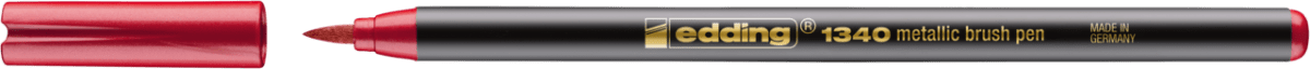 Marcador punta pincel Edding-1340 Rojo metalizado2
