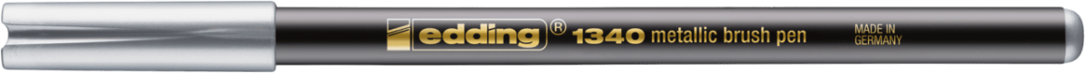 Marcador punta pincel Edding-1340 Plata1