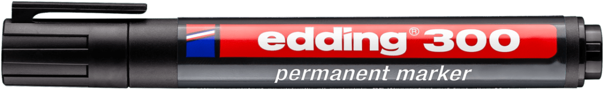 Marcador permanente edding E-300 Negro1