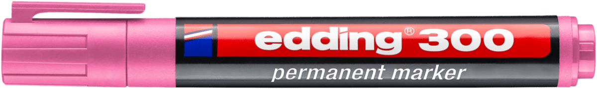 Marcador permanente edding E-300 Rosado1