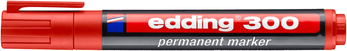 Marcador permanente edding E-300 Rojo1