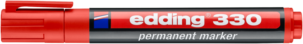 Marcador permanente edding 330 Rojo1