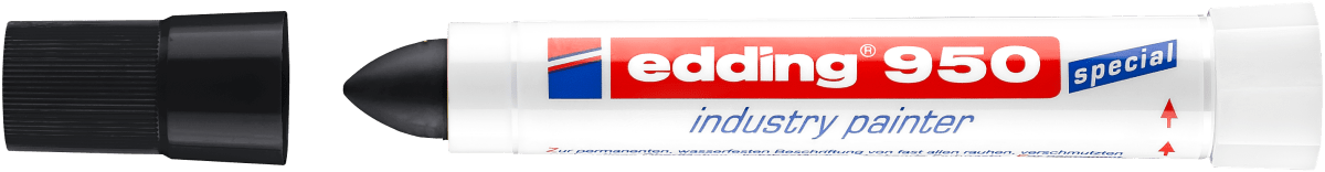 Marcador industrial Superficies duras Edding E-950 Negro1