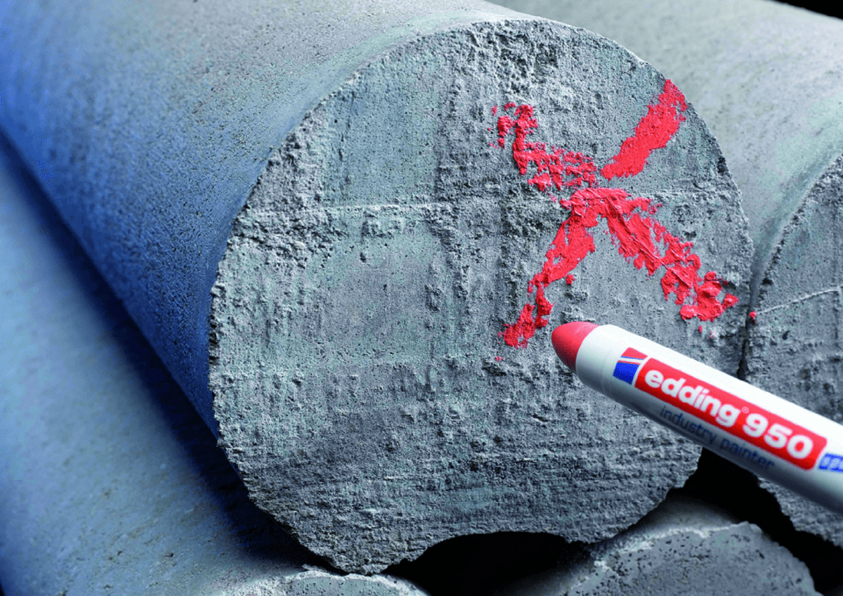 Marcador industrial Superficies duras Edding E-950 Rojo2