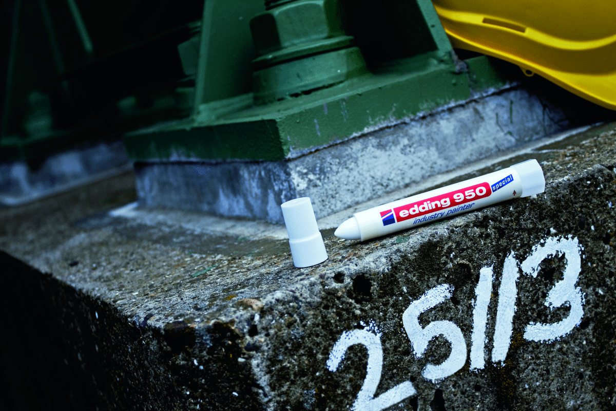 Marcador industrial Superficies duras Edding E-950 Blanco2