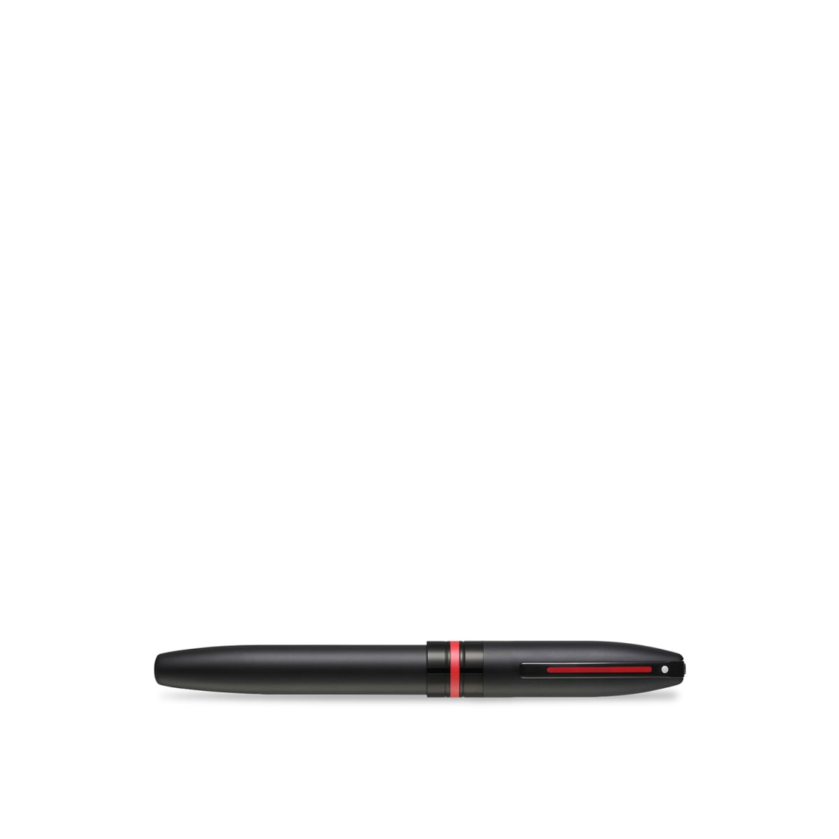 Pluma Fuente Sheaffer Icon_ Negro Mate detalles en PVD Rojo M6