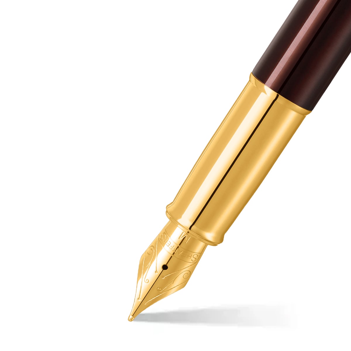 Pluma Fuente Sheaffer Serie 100 GT punto medio cafe2