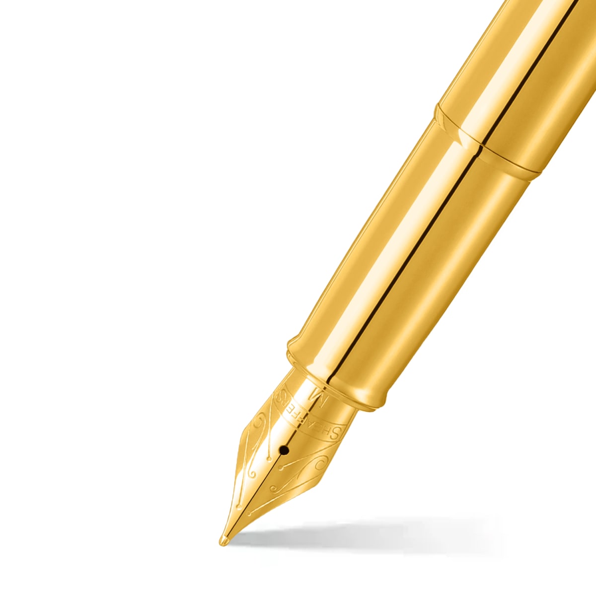 Pluma Fuente Sheaffer Serie 100 .Dorado con detalles en PVD dorado2