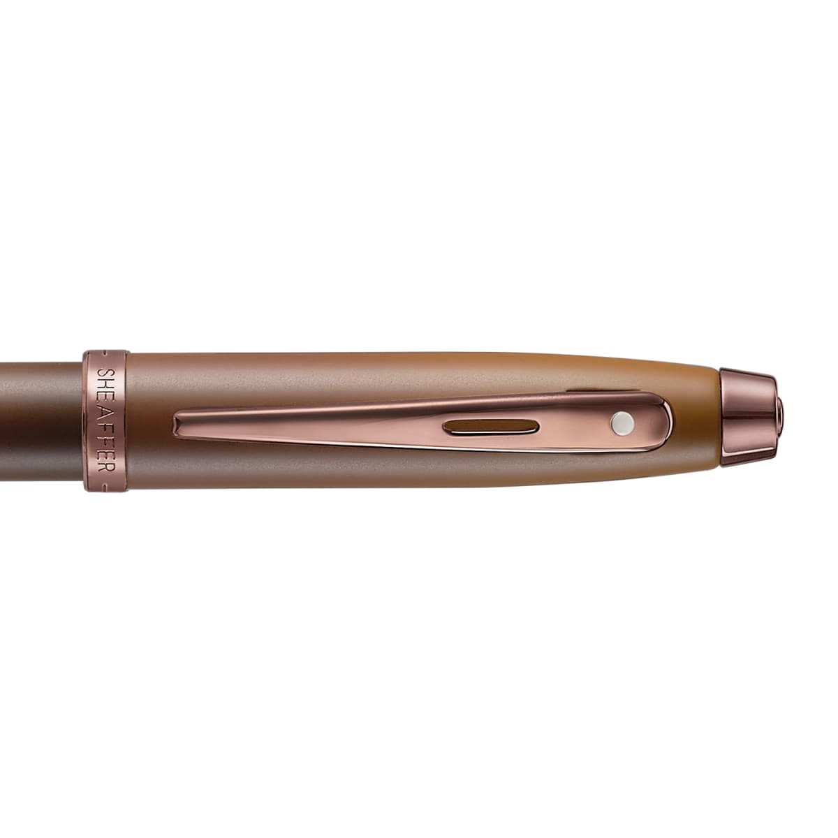 Pluma Sheaffer 100 E9374 Edición Coffee Con Detalles Pvd Plumín Medio(Shfer)4