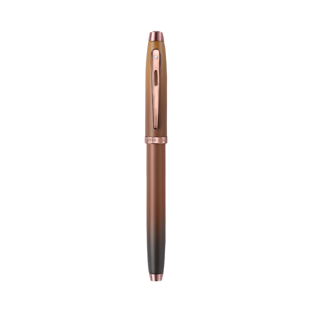 Pluma Sheaffer 100 E9374 Edición Coffee Con Detalles Pvd Plumín Medio(Shfer)6