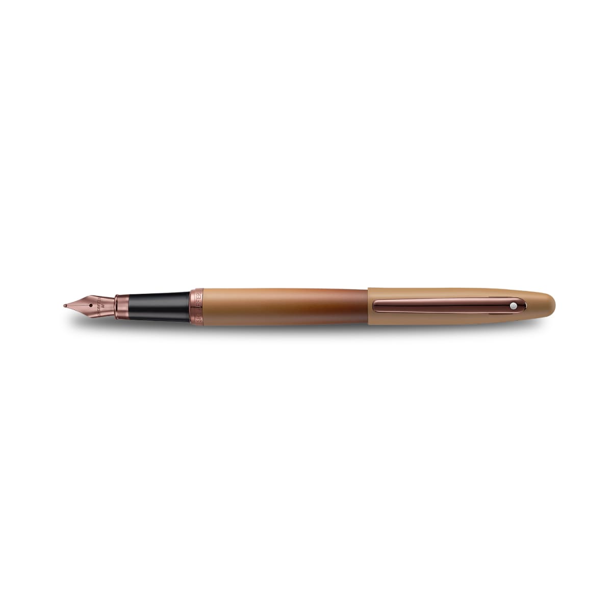Pluma Sheaffer Vfm Edición Coffee Pvd Plumín M + Convertidor5